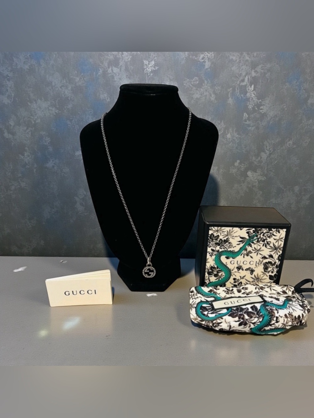 Gucci Interlocking G Arabesque 925 Silver Necklace - Picture 5 of 8